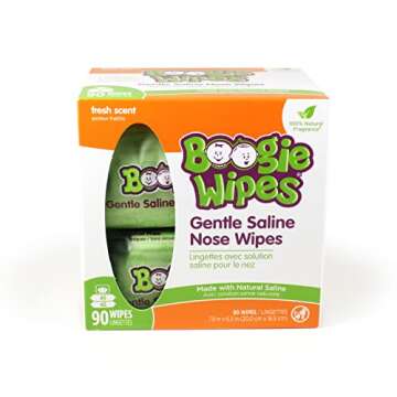 Saline Nose Wipes by Boogie: Gentle Care for Baby & Kids