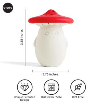 OTOTO Mamma Nessie Colander Spoon & Fun Guy Fridge Deodorizer - Vegetable & Fruit Kitchen Strainer - Cooking Gadgets Pasta & Noodle Strainers for Kitchen - Small Kitchen Strainer - Dishwasher Safe