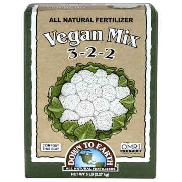Down to Earth Vegan Fertilizer Mix - Organic 3-2-2 - 5 lb