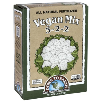 Down to Earth Vegan Fertilizer Mix - Organic 3-2-2 - 5 lb