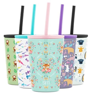 Simple Modern Toddler Cup with Lid and Silicone Straw | Kids Water Bottle Tumbler Insulated Stainles...