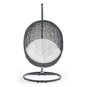 Stylish Modway Rattan Egg Swing Chair Set for Outdoors