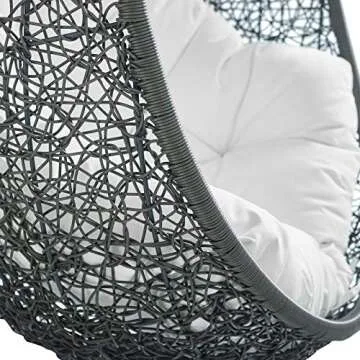 Stylish Modway Rattan Egg Swing Chair Set for Outdoors