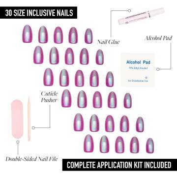 Glamnetic Berry Fizz Press On Nails - Magenta