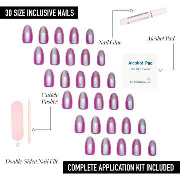 Glamnetic Berry Fizz Press On Nails - Magenta