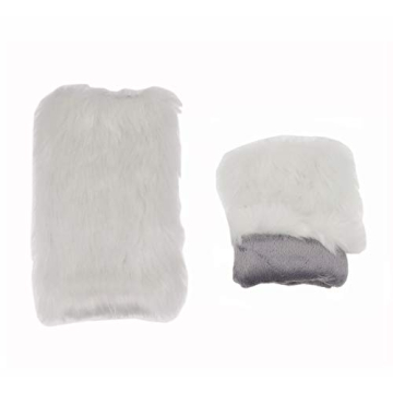 Newfancy Women's Furry Fingerless Mittens for Winter