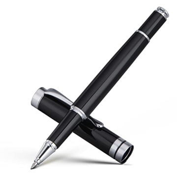 BEILUNER Black Chrome Ballpoint Pen Gift Set - Elegant Office & Executive Pens