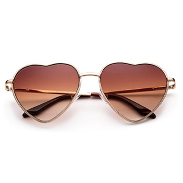 Stylish Retro Heart Aviator Sunglasses for Women