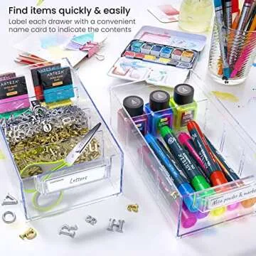 ARTEZA Desk Drawer Organizer, Multipurpose 12-Drawer Cabinet