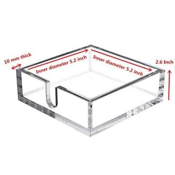 IEEK Acrylic Cocktail Paper Napkin Holder,Decorative Clear Cocktail Napkin Caddy Beverage Napkin holder,Pack of 1