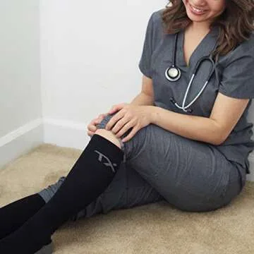 TX Compression Socks 20-30 mmHg Graduated Support – Moisture Wicking Material