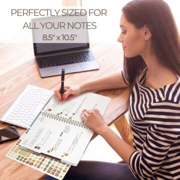 Beautiful 2023-2024 Academic Planner - A 8.5" x 10.5" Daily Planner for Women or Men with Weekly & Monthly Spreads For The 23-24 School Year - Runs From June 2023 - July 2024