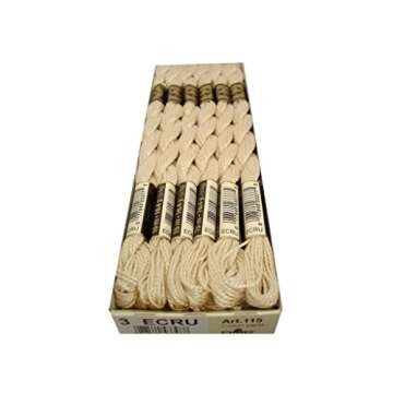 DMC Thread Pearl Cotton Skeins Size 3 16.4 Yards Ecru 115 3-Ecru (12-Pack)