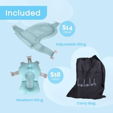 BEBELEH Collapsible Baby Bathtub for Newborns & Toddlers