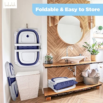 BEBELEH Collapsible Baby Bathtub for Newborns & Toddlers