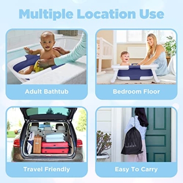 BEBELEH Collapsible Baby Bathtub for Newborns & Toddlers