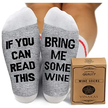 Wine Socks for Women Funny - Funny Saying Socks - If you can read this bring me wine socks. Wine related gifts. Great Valentine's Day Gifts for Women and Wine Lover Gifts Valentines Socks