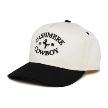 Funky Junque Two Tone Vintage Snapback Hat - Cashmere Cowboy - Beige/Black