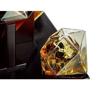 The Wine Savant Diamond Whiskey Decanter Set
