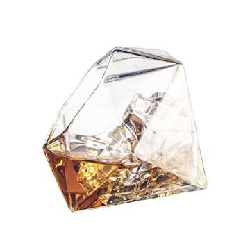 The Wine Savant Diamond Whiskey Decanter Set