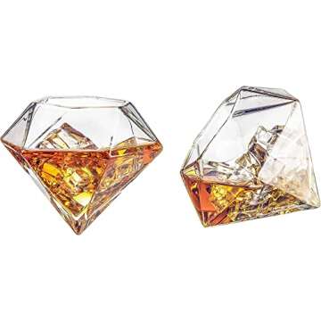The Wine Savant Diamond Whiskey Decanter Set