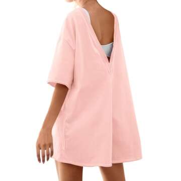 Yousify Women's Summer Oversized Romper with Pockets