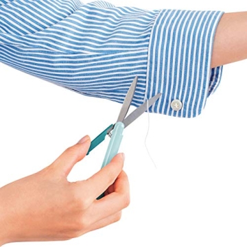 Compact TSA Compliant Pen Style Scissors in Turquoise