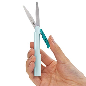 Compact TSA Compliant Pen Style Scissors in Turquoise