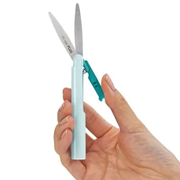Compact TSA Compliant Pen Style Scissors in Turquoise