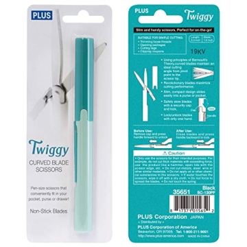 Compact TSA Compliant Pen Style Scissors in Turquoise