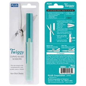 Compact TSA Compliant Pen Style Scissors in Turquoise