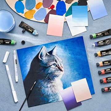 ARTEZA Gouache Paint Set of 24 Vibrant Colors
