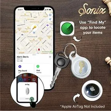 Sonix Cases for Apple AirTags with Keychain (Brown Tort, Confetti Terrazzo) 2-Pack