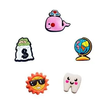 TANSWEET 30,50,100,125 pcs PVC Random Different Shape Shoe Charms for Shoe Decoration