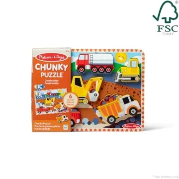 Melissa & Doug Construction Vehicles Chunky Puzzle