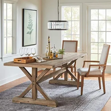 Stone & Beam Rustic Wood Dining Table - Family Friendly Size
