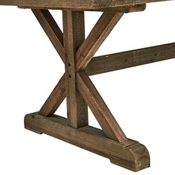 Stone & Beam Rustic Wood Dining Table - Family Friendly Size