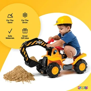 Play22 Kids Ride On Tractor with Sounds and Digger