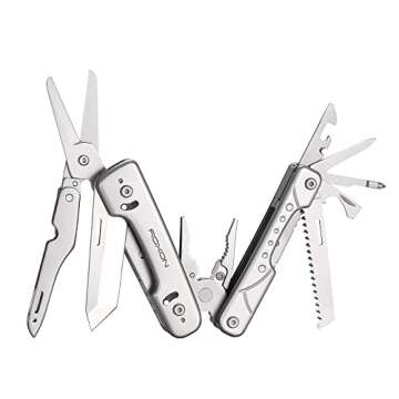ROXON S802 16 in 1 Multitool Phantom Updated Version Multi Tool Pliers and scissors with Replaceable Knife and Wire Cutte (S802S)