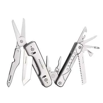 ROXON S802 16 in 1 Multitool Phantom Updated Version Multi Tool Pliers and scissors with Replaceable Knife and Wire Cutte (S802S)
