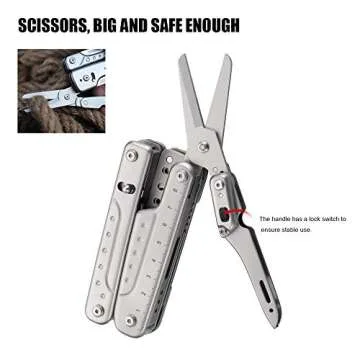 ROXON S802 16 in 1 Multitool Phantom Updated Version Multi Tool Pliers and scissors with Replaceable Knife and Wire Cutte (S802S)