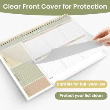 Weekly To Do List Notepad with 52 Undated Sheets（8.5"×11"）- Undated Weekly Planner Notepad for Office Desk Accessories and Supplies - Forest Shades