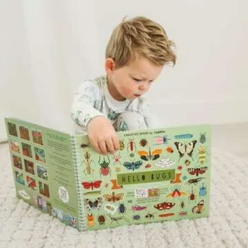 Cupkin Hello Bugs Sticker Book Activity for Kids, Toddler Airplane Travel Essentials, 500+ Bugs Stickers for Kids + 12 Scenes + 12 Coloring Book Pages, Bug Lover Gift, Children's Crafts Ages 2-8