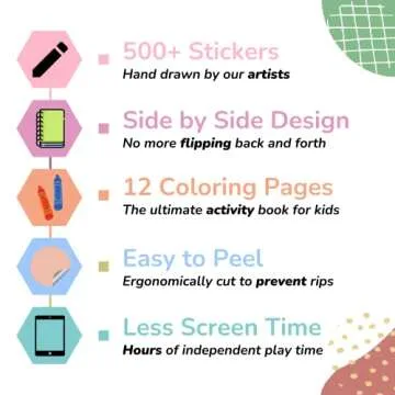 Cupkin Hello Bugs Sticker Book Activity for Kids, Toddler Airplane Travel Essentials, 500+ Bugs Stickers for Kids + 12 Scenes + 12 Coloring Book Pages, Bug Lover Gift, Children's Crafts Ages 2-8