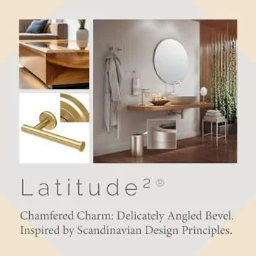 Gatco Latitude II Toilet Paper Holder in Brushed Brass