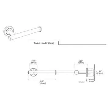 Gatco Latitude II Toilet Paper Holder in Brushed Brass