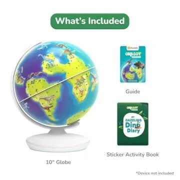 PlayShifu Interactive Dinosaur Toys - Orboot Dinos (Globe + App) 50 Dinosaurs, 500+ Facts | Educatio...