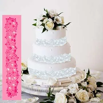 2-Piece Rope Pearl Fondant Mold Set for Creative Baking