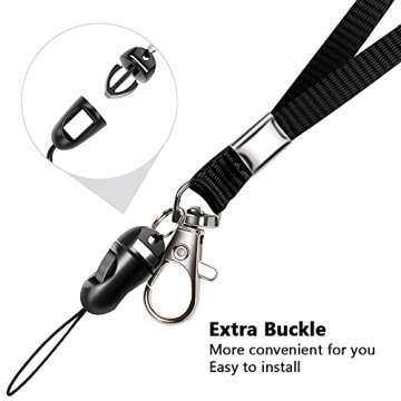 6 Pack Neck Lanyard with ID Badge Holder, Office Strap Lanyards, Stainless Metal Swivel Hook for Nam...