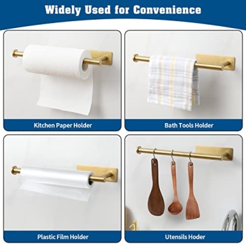 theaoo Gold Paper Towel Holder for Kitchen Organization